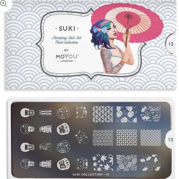 MoYou London nail art stamping plate in Suki, design 13 NWOT - Picture 2 of 4